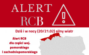 OSTRZEŻENIE II STOPNIA Silny wiatr