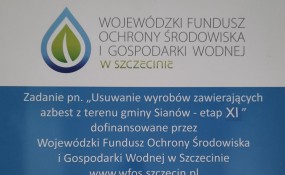 Usuwanie wyrobów zawierających azbest z terenu Gminy Sianów