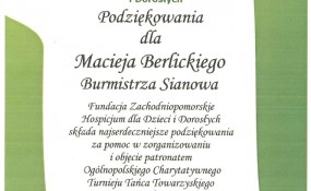 Podziękowania Hospicjum