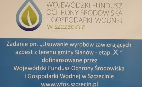 Usuwanie wyrobów zawierających azbest z terenu Gminy Sianów - etap X