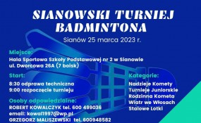 Zapraszamy na Sianowski Turniej Badmintona 
