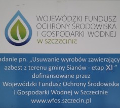 Usuwanie wyrobów zawierających azbest z terenu Gminy Sianów