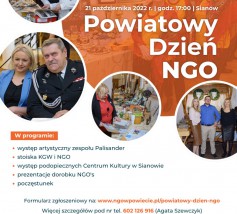 Zapraszamy na Powiatowy Dzień NGO! Zapraszamy na Powiatowy Dzień NGO!