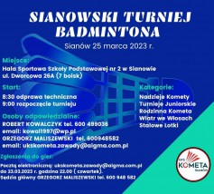 Zapraszamy na Sianowski Turniej Badmintona 
