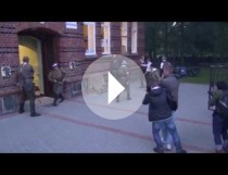 "Atak Powstańców Warszawskich na gimnazjum"(2) - inscenizacja w Sianowie ,23.09.2014.